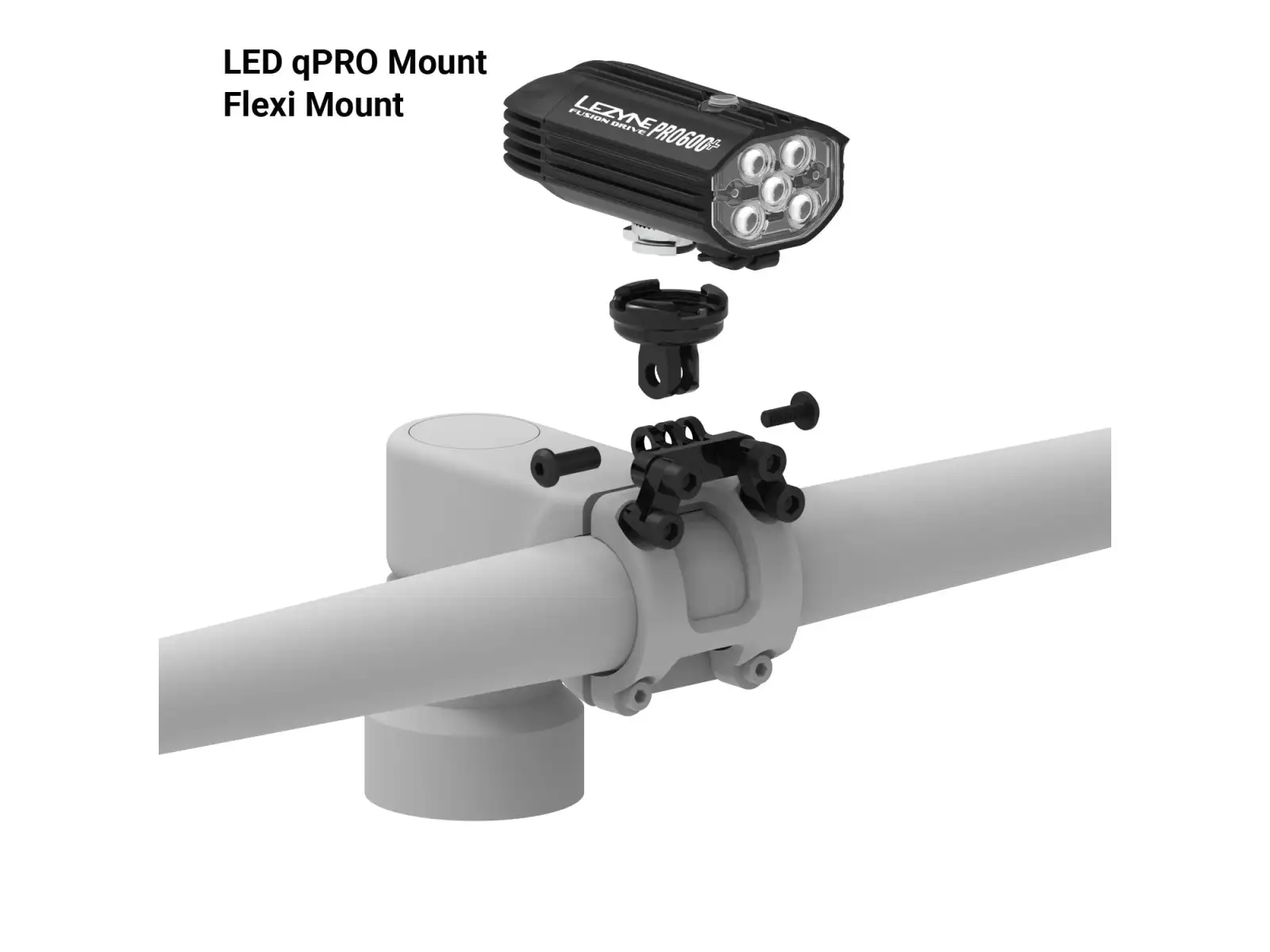Lezyne LED qPRO Mount light holder Black