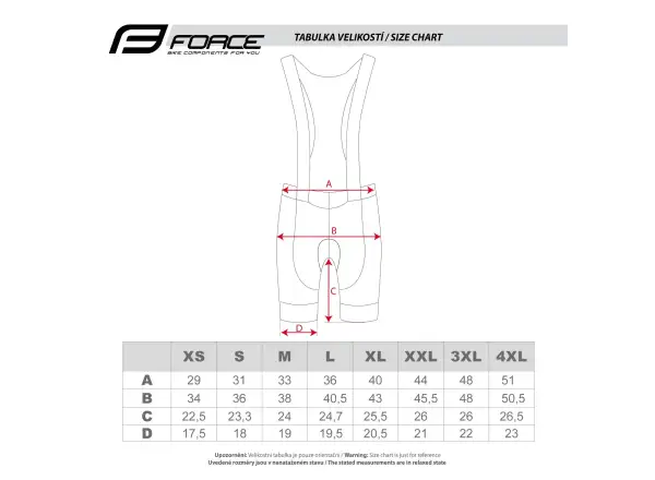 Force Gold men's bib shorts with padding black/gold