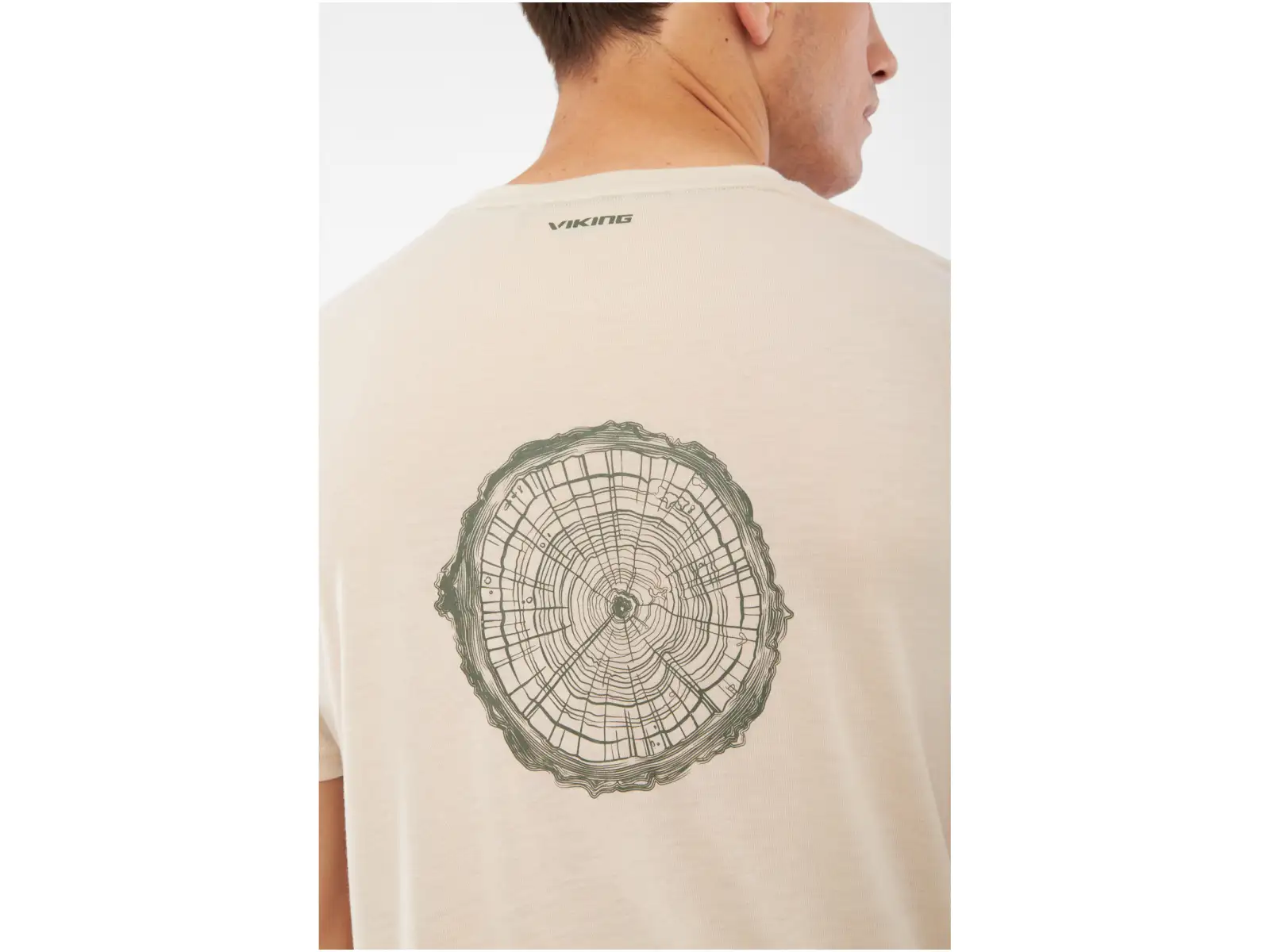 Viking Rune men's T-shirt short sleeve beige/olive