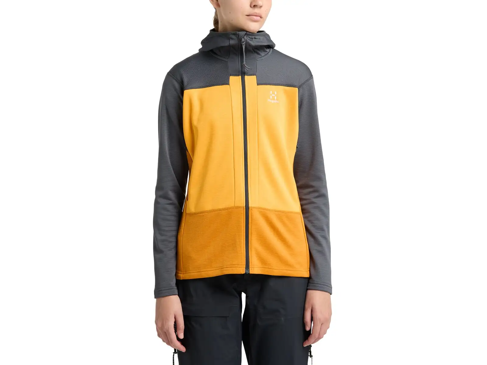 Haglöfs ROC Flash Mid women's sweatshirt Magnetite/Sunny Yellow
