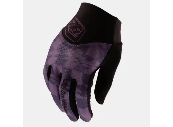 Troy Lee Designs Ace 2.0 Twisted Checkers women's MTB gloves Deep Purple