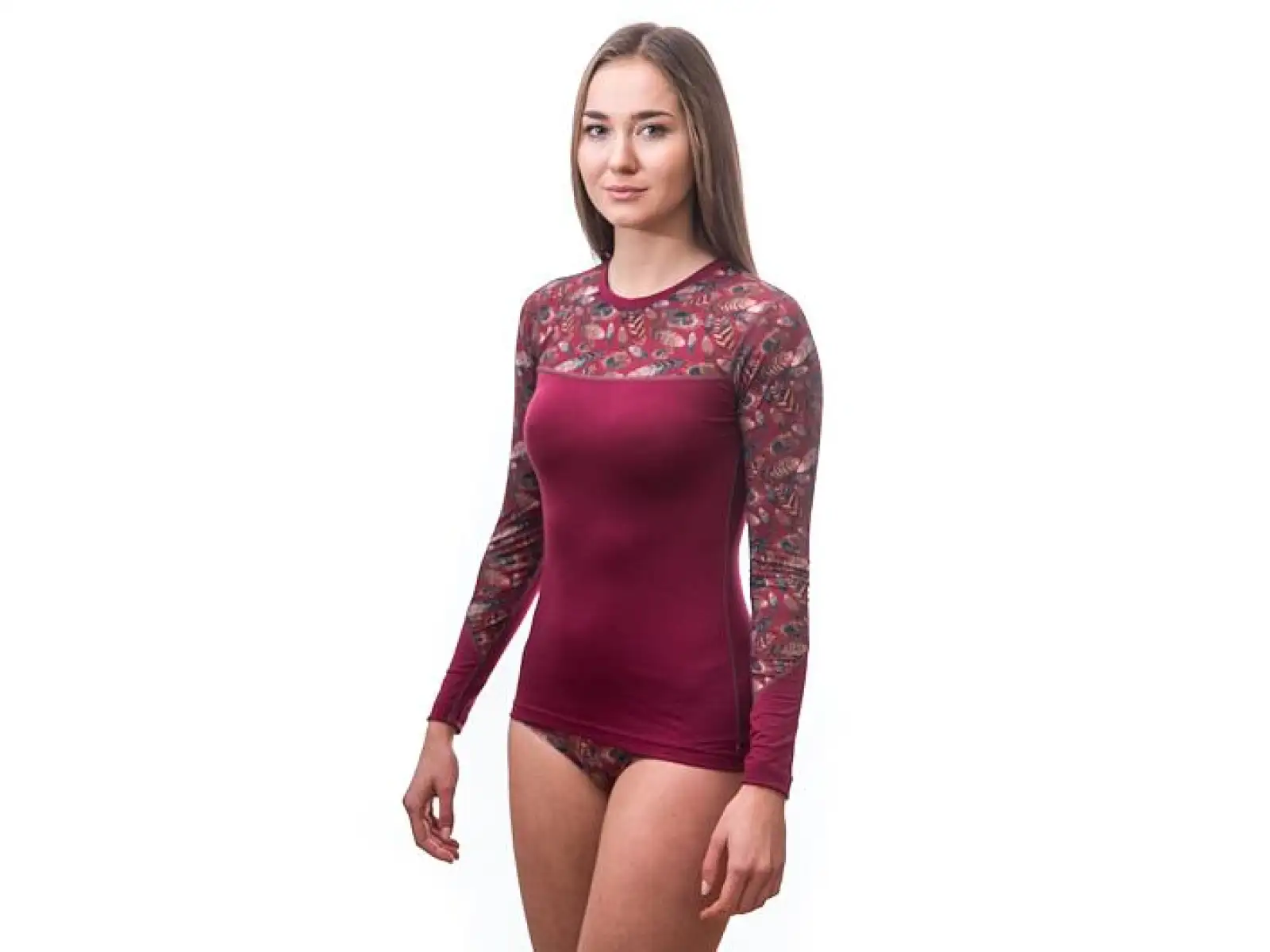 Sensor Merino Impress women's long sleeve shirt Lilla/Feather
