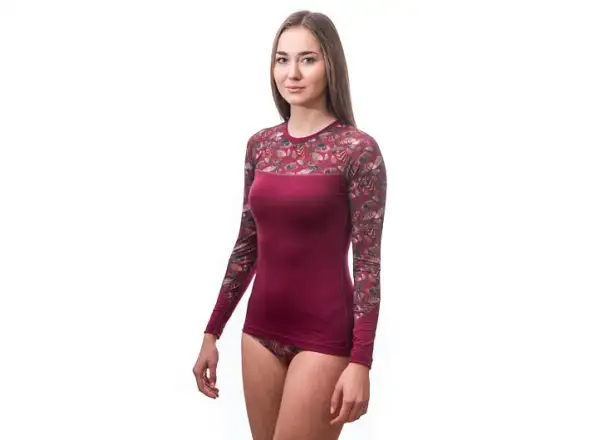 Sensor Merino Impress women's long sleeve shirt Lilla/Feather