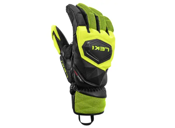 Leki WCR Venom SL 3D racing gloves Black-Ice Lemon
