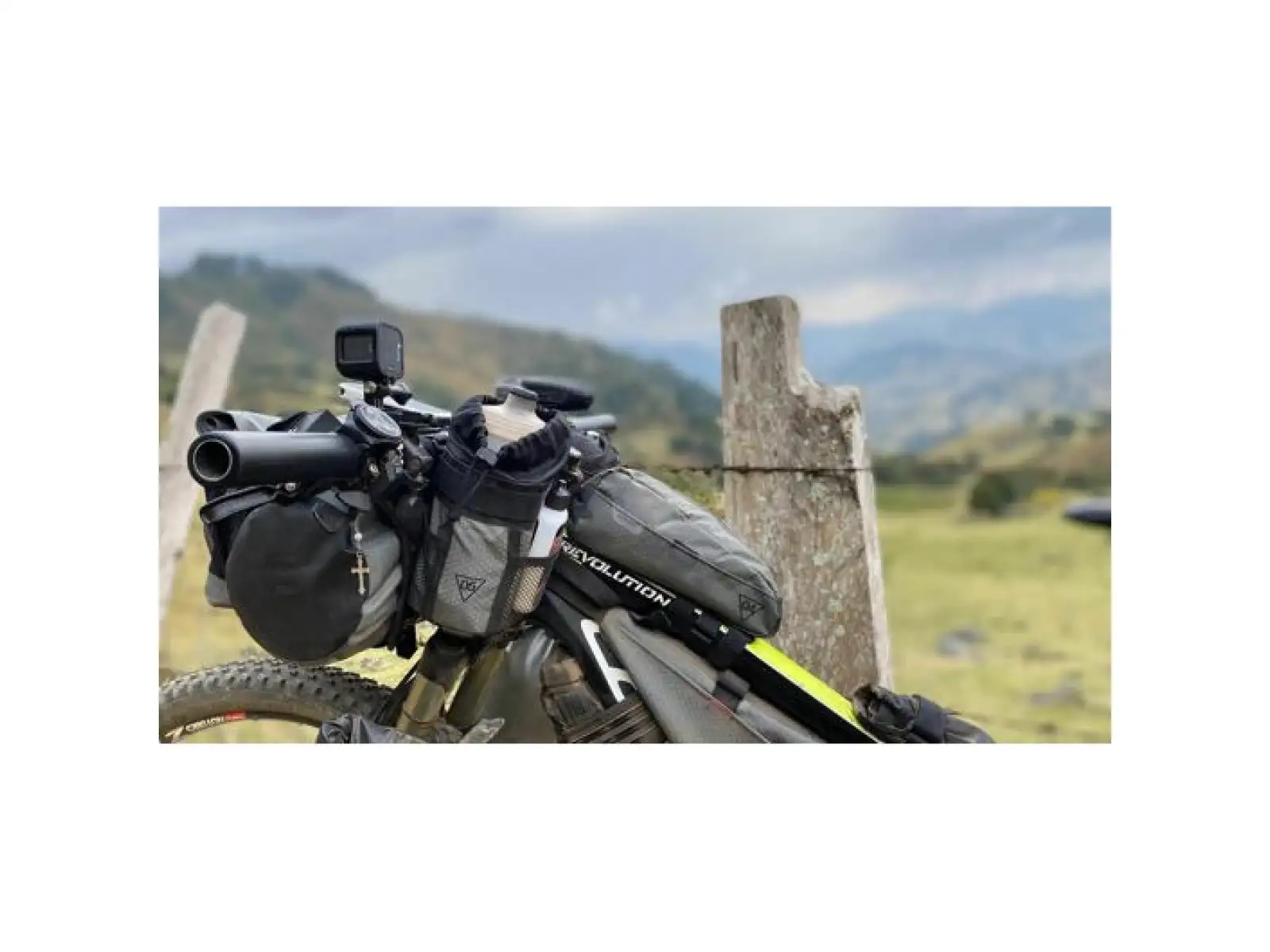 Woho X-Touring Top-Tube frame bag 850 ml Honeycomb Iron gray