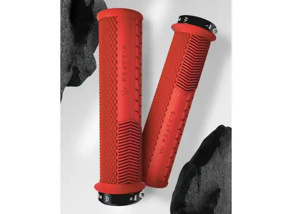 Peaty's Monarch Knurl Thick grips Red