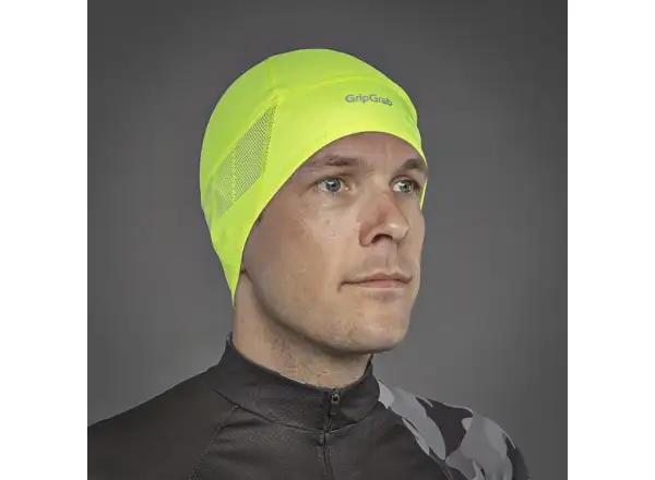 Grip Grab Windproof Hi-Vis Skull Cap thermal cap under helmet yellow