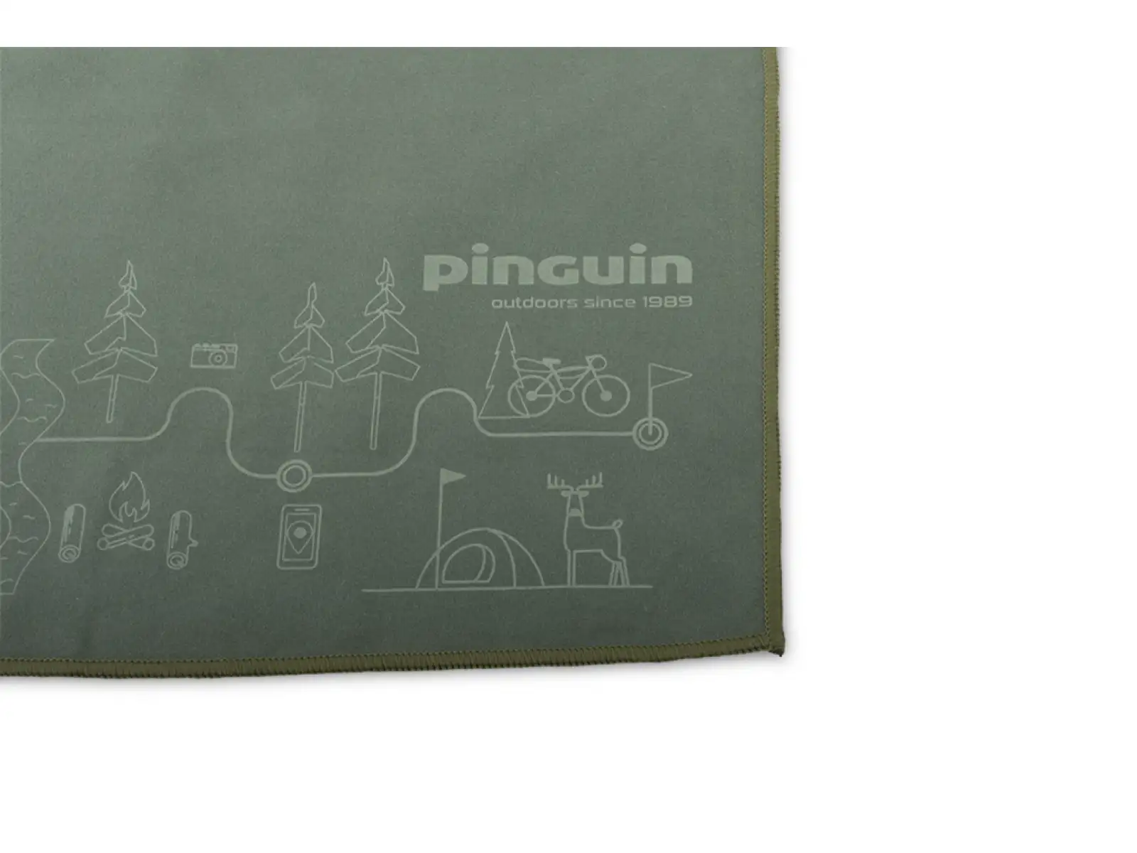 Pinguin towel M map grey