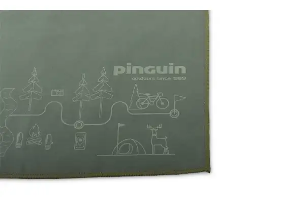 Pinguin towel M map grey