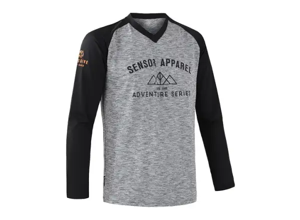 Sensor Charger men's jersey long sleeve grey/black
