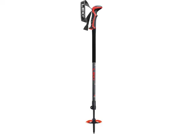 Leki Haute Route 2 ski touring poles Dark anthracite/Dark red/Black