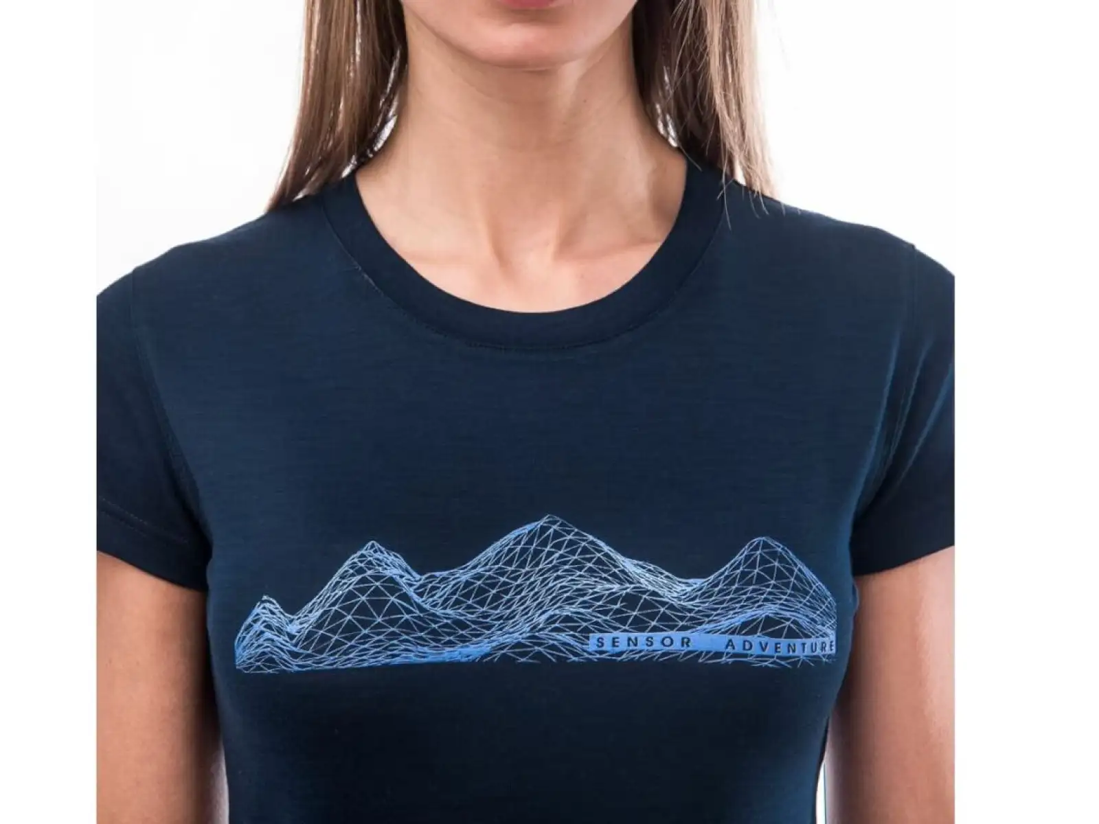 Sensor Merino Active PT Mountains women's T-shirt short sleeve Deep Blue