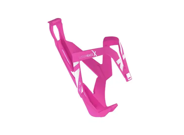 Elite Custom Race X bottle cage gloss fluo pink/white