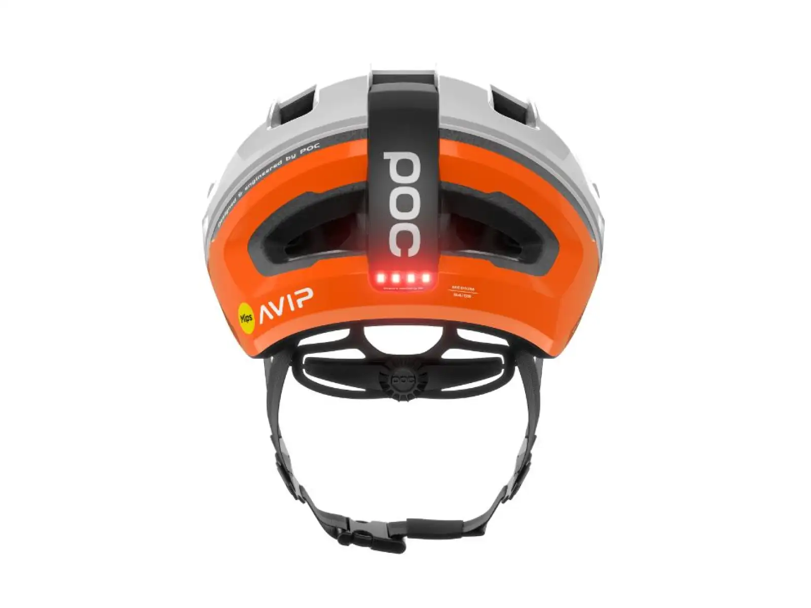 POC Omne Beacon MIPS cycling helmet Fluorescent Orange AVIP/Hydrogen White