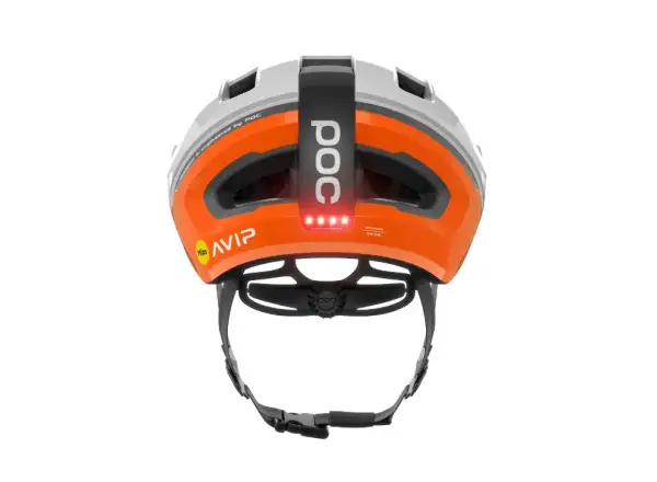 POC Omne Beacon MIPS cycling helmet Fluorescent Orange AVIP/Hydrogen White