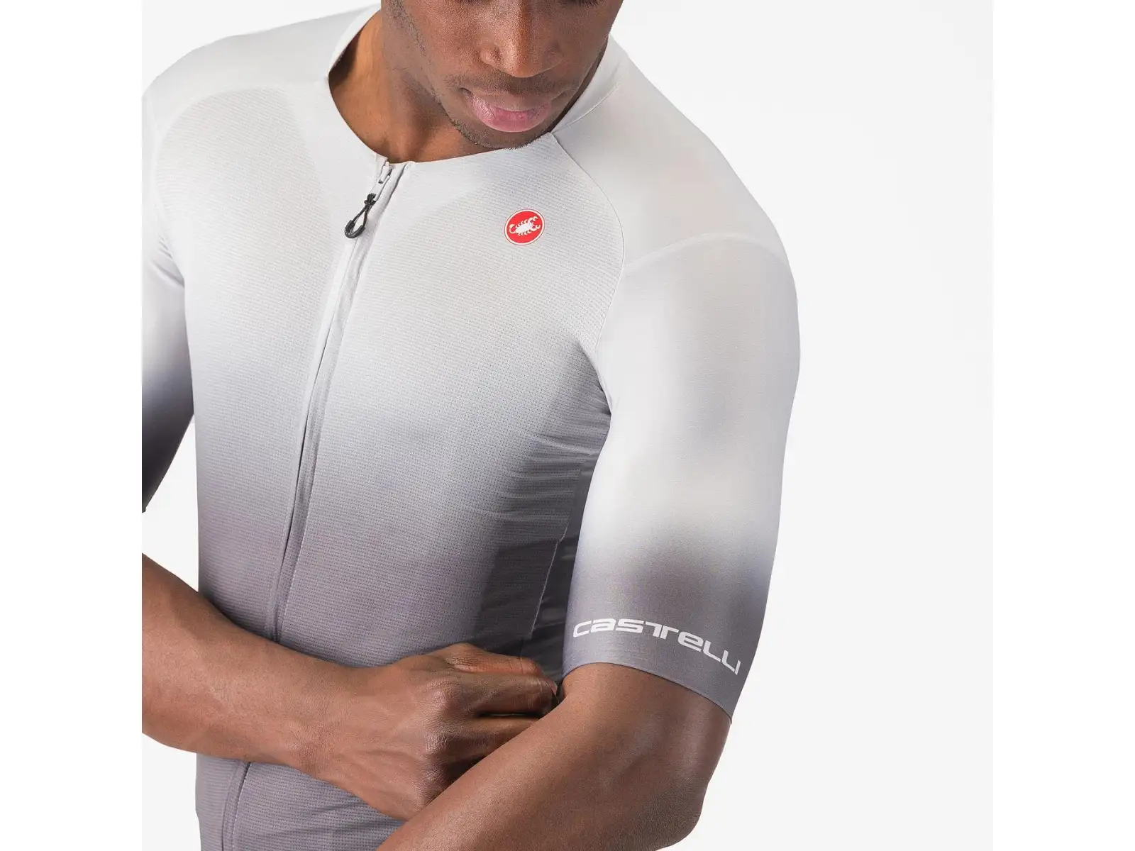 Castelli UPF men's jersey short sleeve Silver Grey
