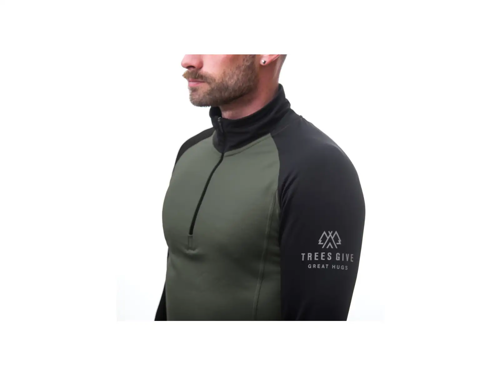 Sensor Coolmax Thermo men's sweatshirt Olive Green/black