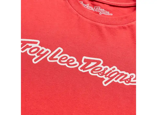Troy Lee Designs Signature men's T-shirt short sleeve Scarlet glo