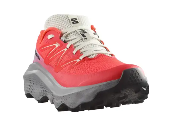 Salomon Ultra Flow 2 women's running shoes Coral Neon Flame/Gull/Icicle