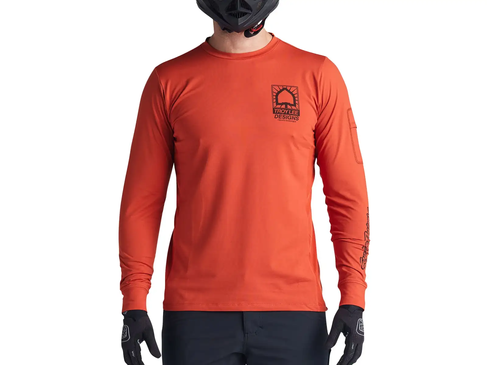 Troy Lee Designs Ruckus Ride Tee Create To Destroy men's jersey long sleeve Brick