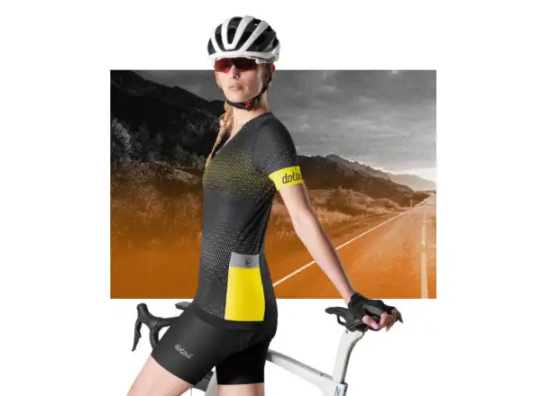 Dotout Rainbow women's jersey short sleeve Black