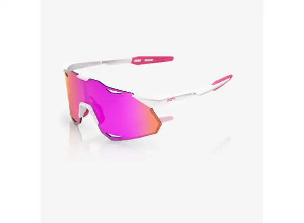 100% Hypercraft XS sports glasses Matte White/Pink/HiPER Vital Pink Mirror Lens