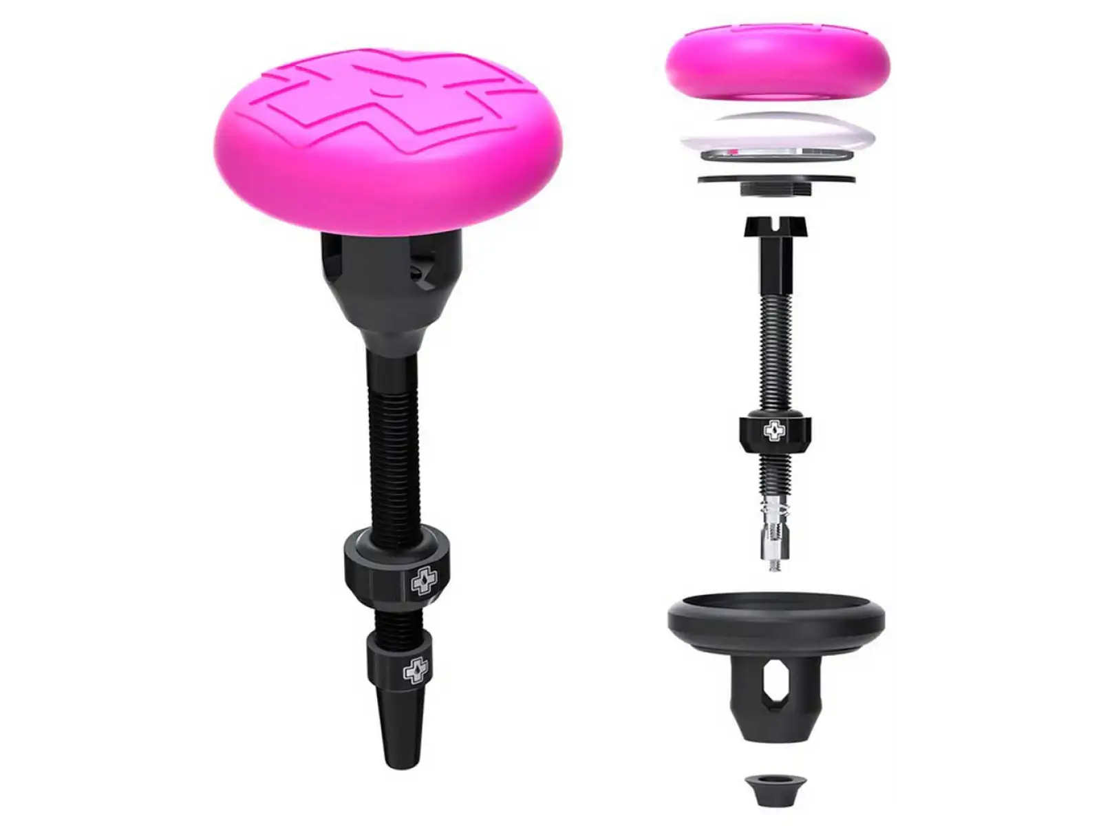 Muc-Off Tubeless Tag holder Valve kit 44 mm Black