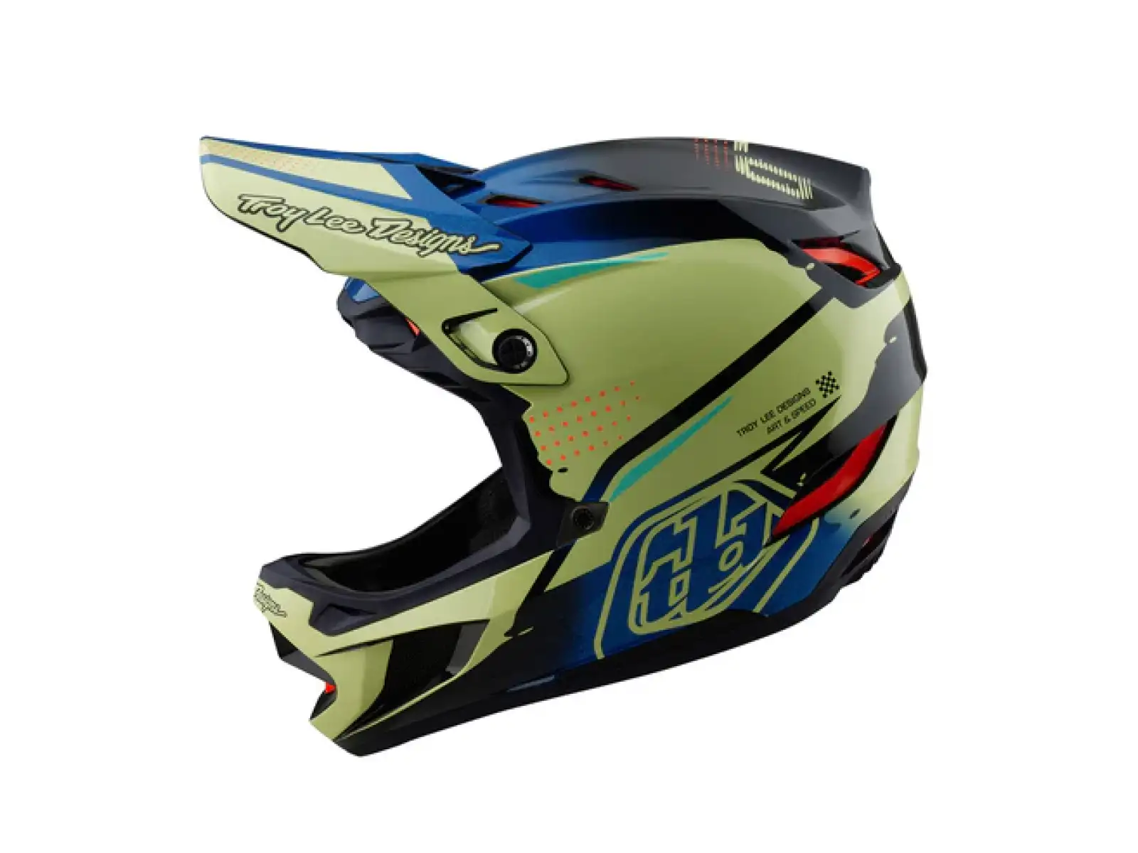 Troy Lee Designs D4 Composite helmet Drip Glo Yellow