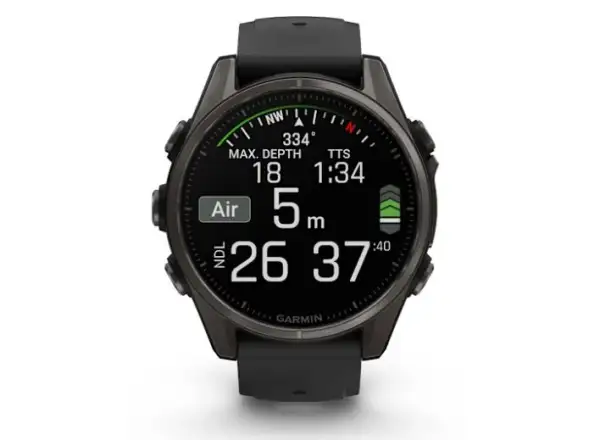 Garmin fenix 8 - 43 mm AMOLED Sapphire smart watch Carbon titanium Black/Pebble grey