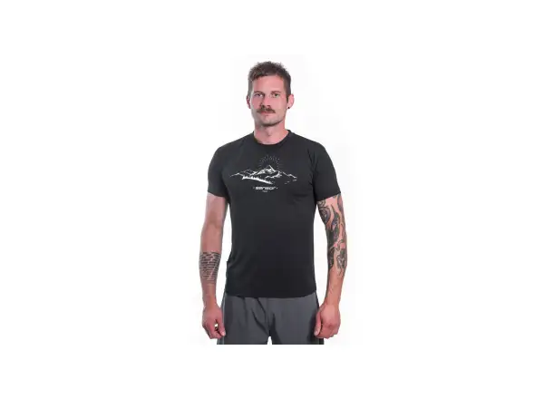 Sensor Coolmax Tech Mountains men's T-shirt short sleeve black