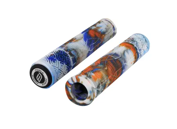 Force BMX160 rubber grips white/blue/orange