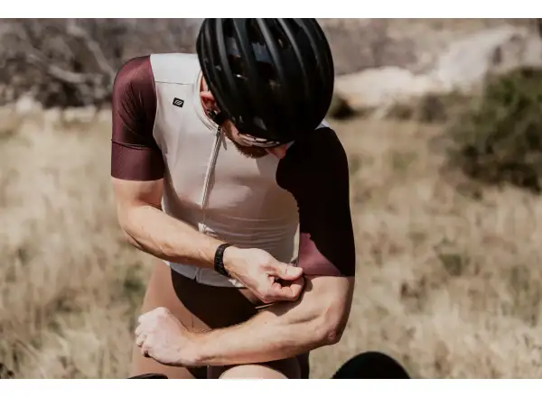 Force Limit men's short sleeve jersey beige/brown