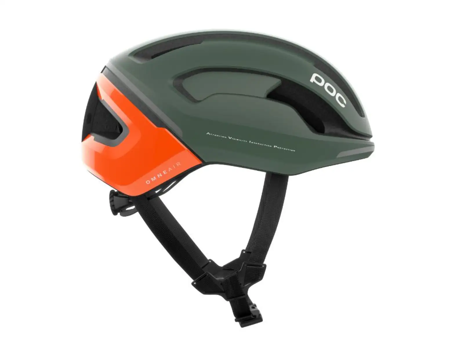 POC Omne Beacon MIPS cycling helmet Fluorescent Orange AVIP/Epidote Green Matt