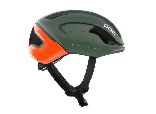 POC Omne Beacon MIPS cycling helmet Fluorescent Orange AVIP/Epidote Green Matt