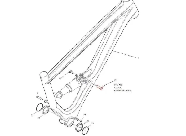 GT Zaskar 100 26/29" shock bolt