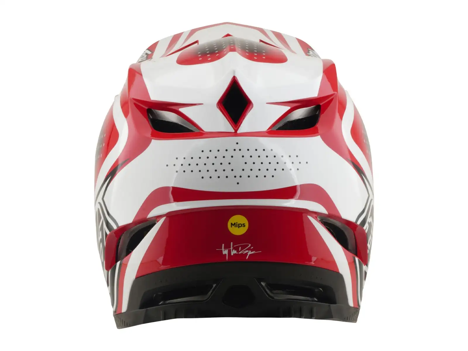 Troy Lee Designs D4 Polyacrylite MIPS helmet Line Fire/white