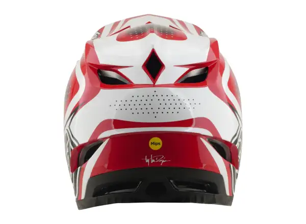 Troy Lee Designs D4 Polyacrylite MIPS helmet Line Fire/white