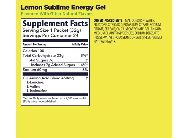 GU Energy Gel pouch 32 g Lemon Sublime