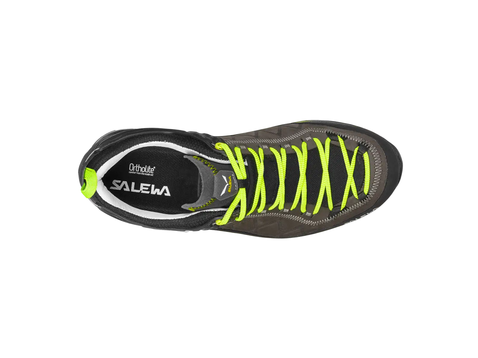 Salewa Mountain Trainer 2 Leather men's shoes Smoked/Fluo Green