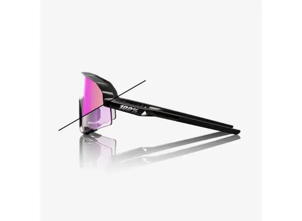 100% Slendale sunglasses Gloss Black/Photochromic Purple Mirror