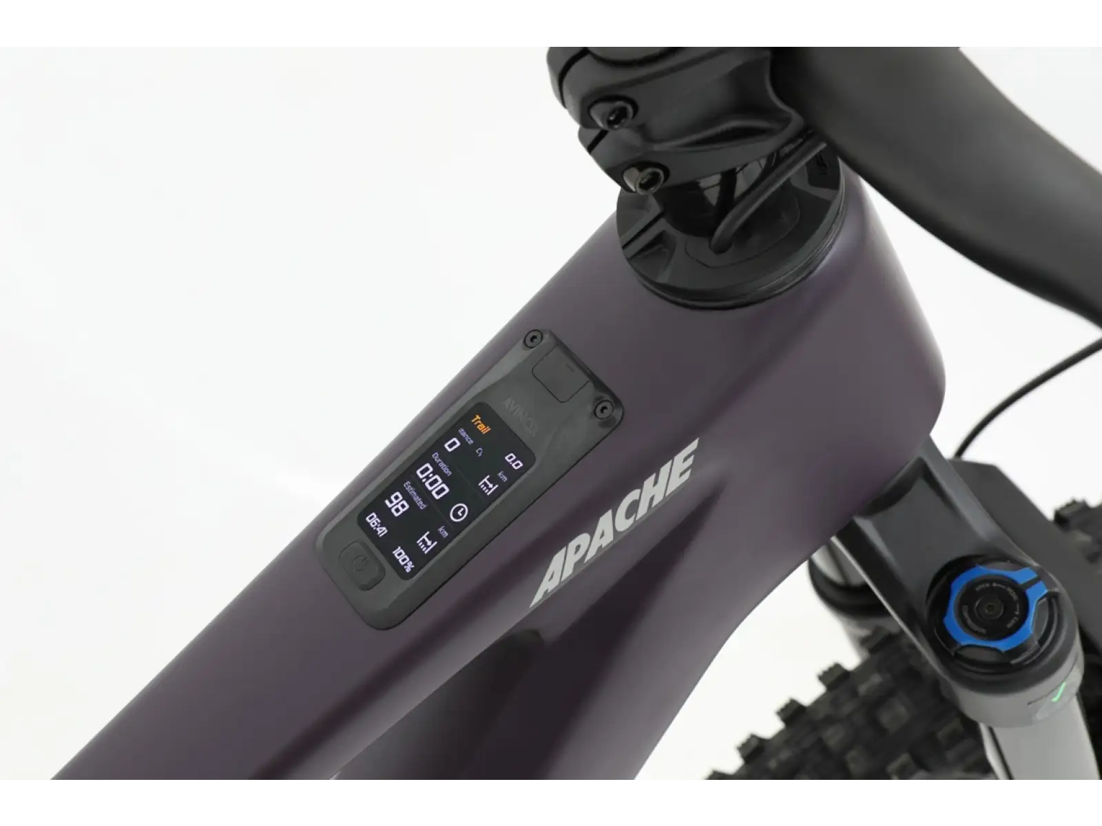 Apache Eagle 1 Avinox 800 Wh purple full-suspension electric bike