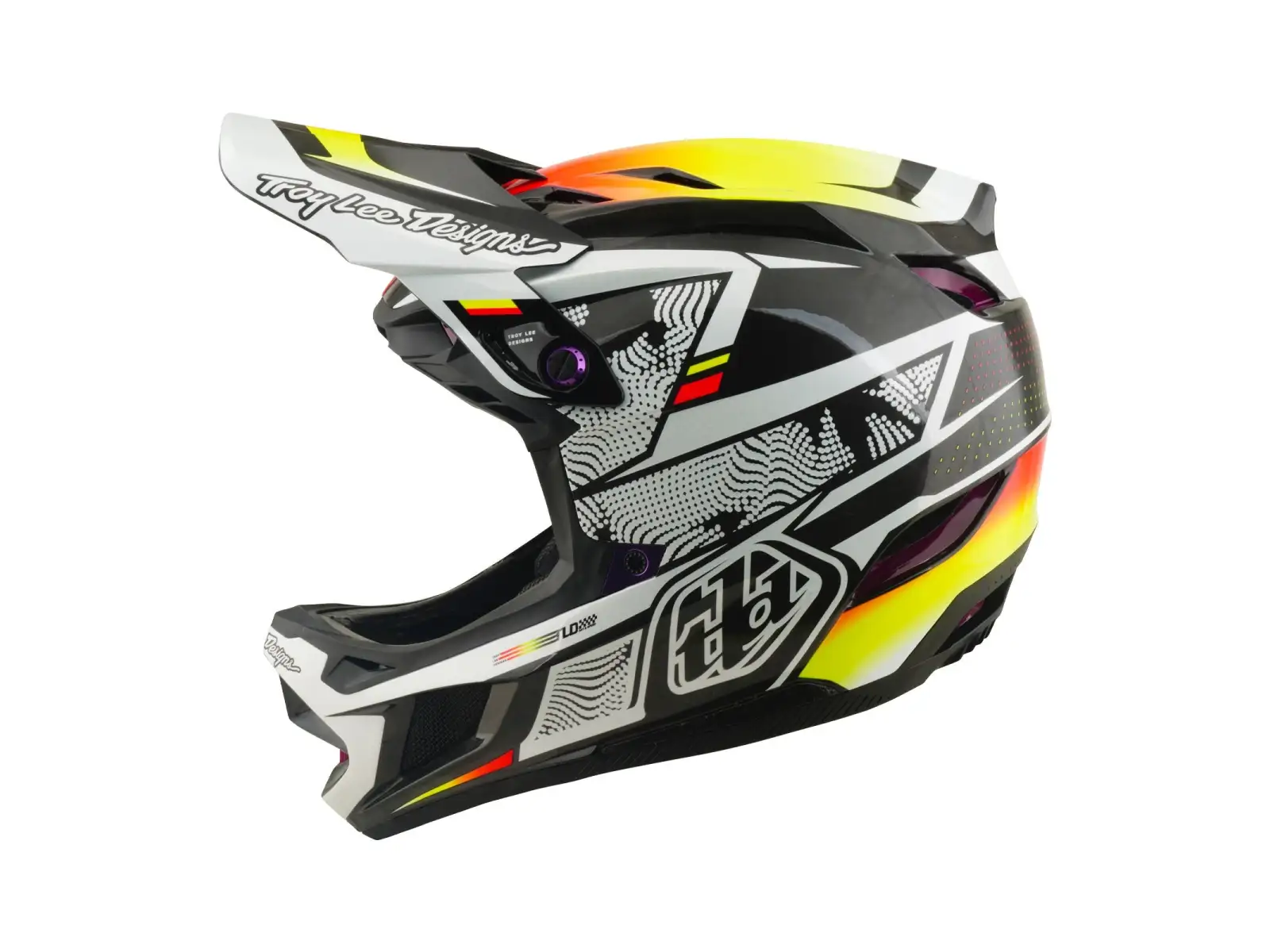 Troy Lee Designs D4 Carbon MIPS helmet Lined up Black