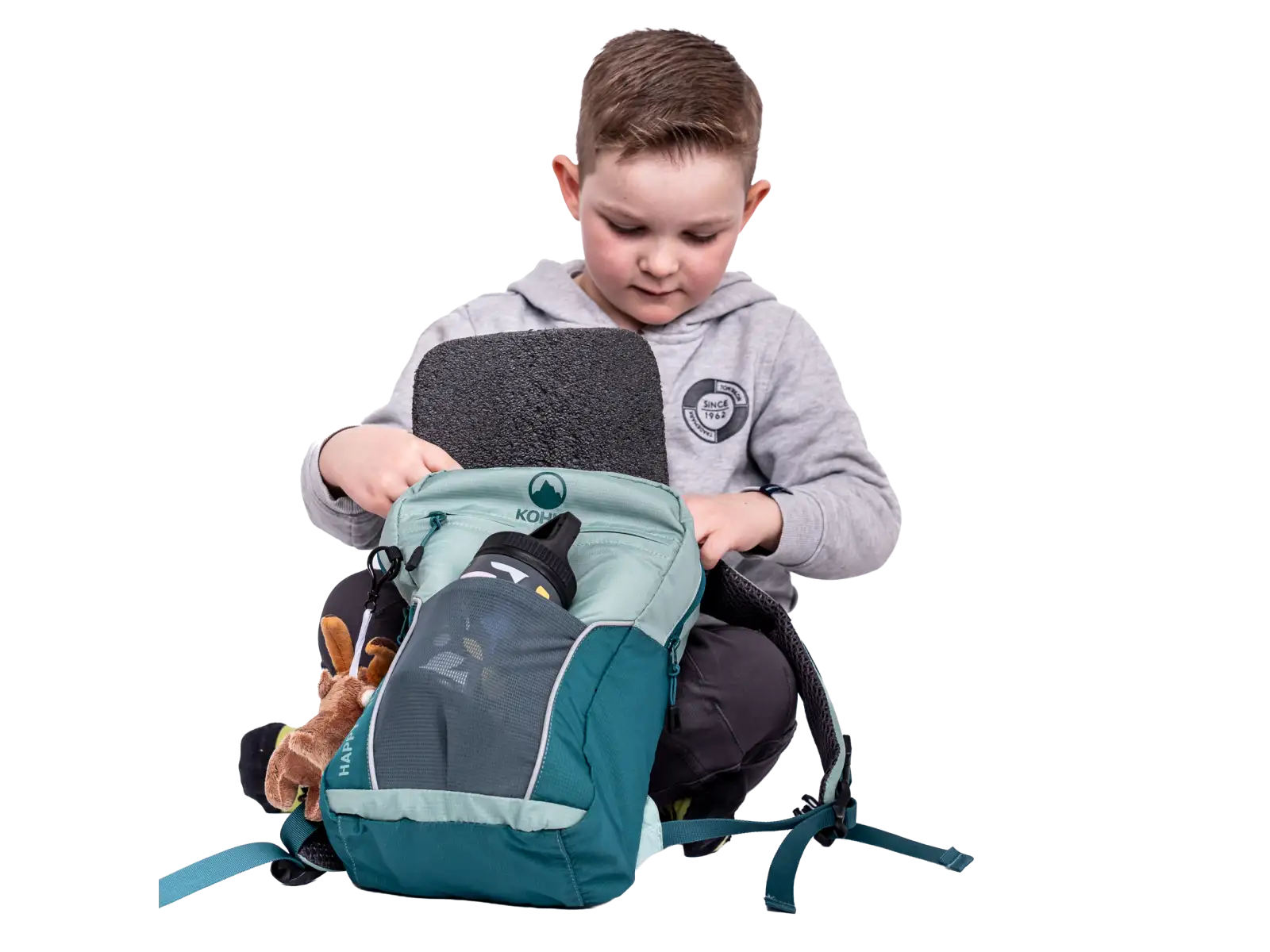 Kohla Happy Rocky 8 children's hiking backpack Beryl Green