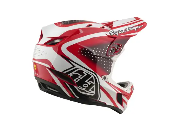 Troy Lee Designs D4 Polyacrylite MIPS helmet Line Fire/white