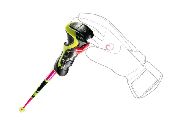 Leki WCR TBS SL 3D alpine poles Neonpink/Black/Neonyellow