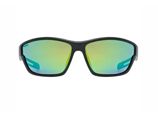 Uvex Sportstyle 806 glasses Black Matt/Mirror Green