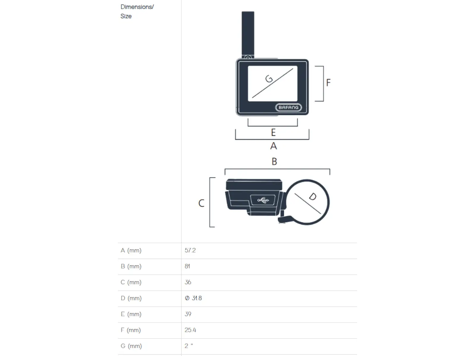 Bafang display DP C241 CAN