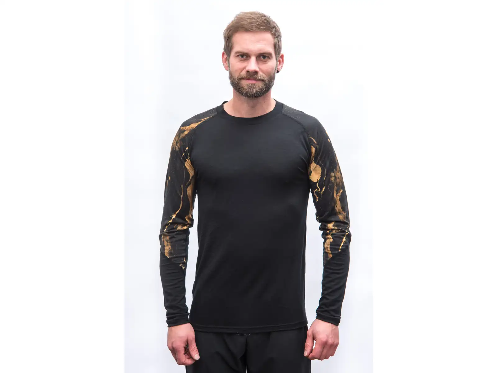 Sensor Merino Impress men's long sleeve shirt black/cosmos