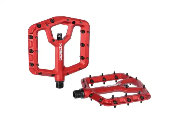 X-pedo Trident Large platform pedals red