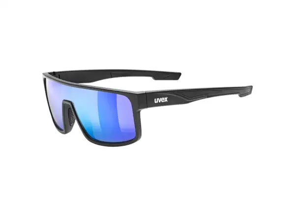 Uvex LGL 51 cycling glasses Black Mat/Mirror Green